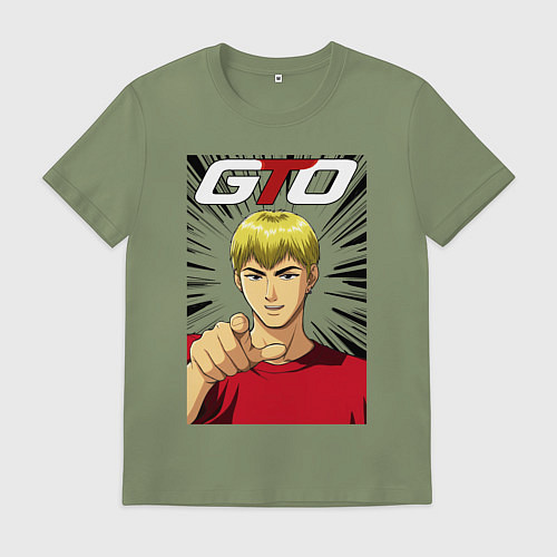 Мужская футболка Eikichi finger / Авокадо – фото 1