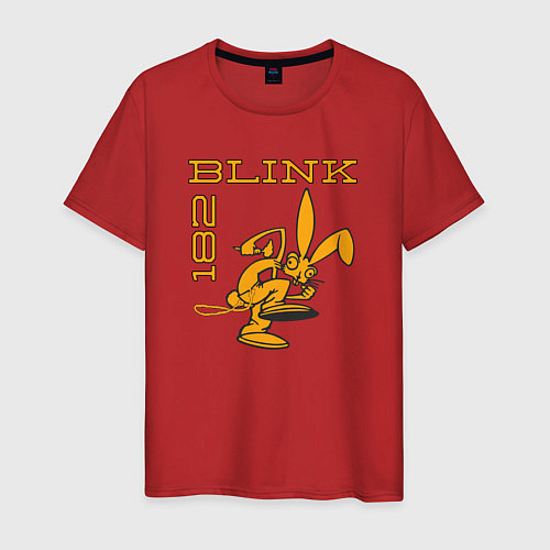 Мужская футболка Blink 182 Yellow Rabbit / Красный – фото 1