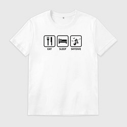 Мужская футболка Есть Спать Прыгать с парашютом