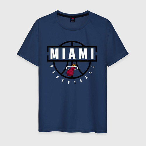 Мужская футболка MIAMI HEAT NBA МАЯМИ ХИТ НБА / Тёмно-синий – фото 1
