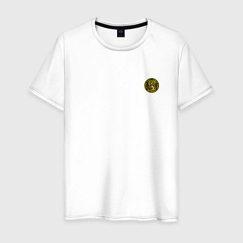 Мужская футболка Кобра Кай Cobra Kai Лого спина / Белый – фото 1