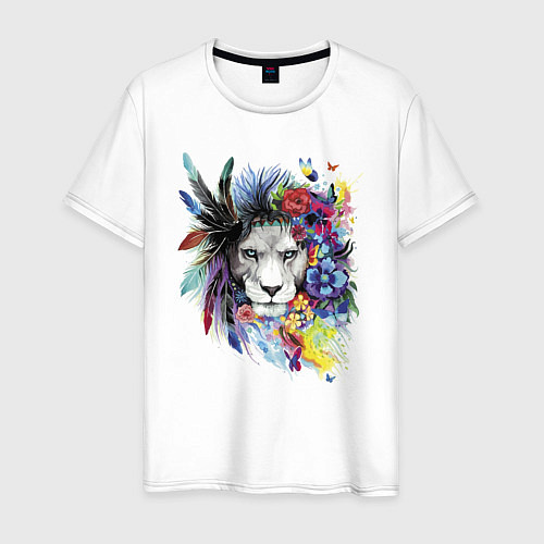 Мужская футболка Color lion! / Белый – фото 1