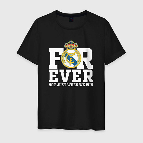 Мужская футболка Real Madrid, Реал Мадрид FOREVER NOT JUST WHEN WE / Черный – фото 1