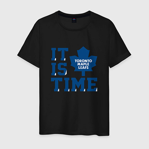 Мужская футболка It is Toronto Maple Leafs Time, Торонто Мейпл Лифс / Черный – фото 1