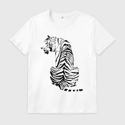 Мужская футболка Тигр со спины