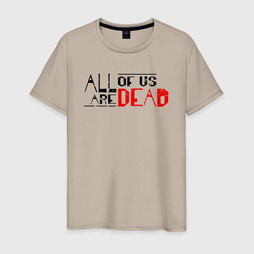 Мужская футболка All Of Us Are Dead English Logo / Миндальный – фото 1