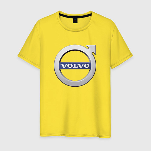 Мужская футболка VOLVO лого / Желтый – фото 1
