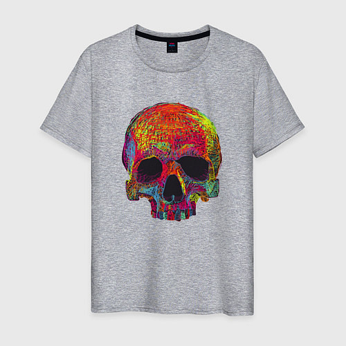 Мужская футболка Cool color skull / Меланж – фото 1