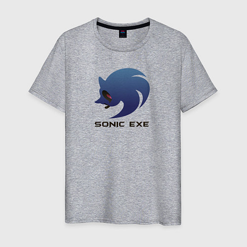 Мужская футболка Sonic exe logo / Меланж – фото 1