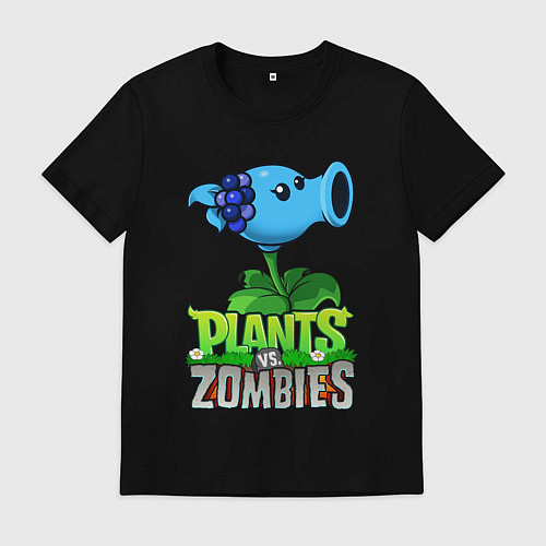 Мужская футболка Plants vs Zombies Морозный Горох / Черный – фото 1