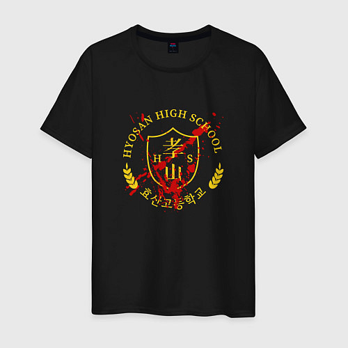 Мужская футболка Hyosan High School Emblem / Черный – фото 1