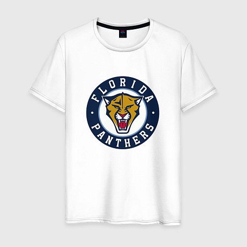 Мужская футболка Florida Panthers Флорида Пантерз Логотип / Белый – фото 1