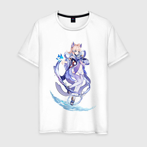 Мужская футболка Кокоми с рыбками / Белый – фото 1