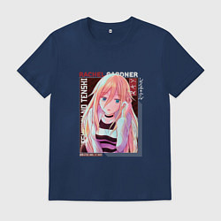 Футболка хлопковая мужская Ангел кровопролития Satsuriku no Tenshi, Рэйчел Га, цвет: тёмно-синий