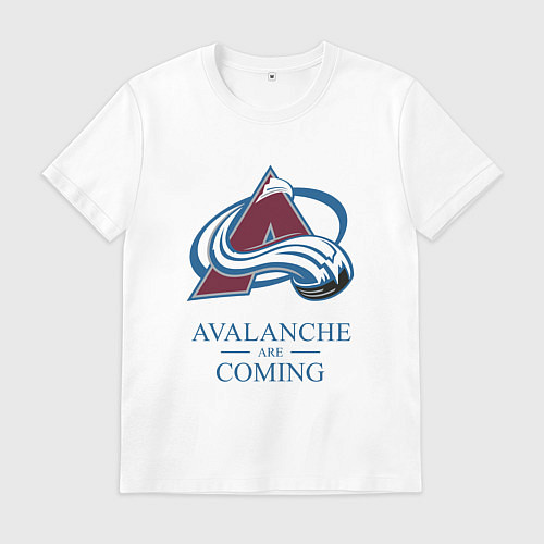 Мужская футболка Colorado Avalanche are coming , Колорадо Эвеланш / Белый – фото 1
