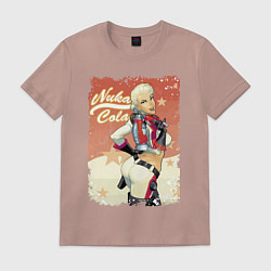 Футболка хлопковая мужская Fallout Nuka Cola Poster, цвет: пыльно-розовый