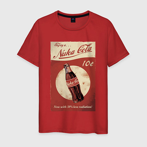 Мужская футболка Fallout Nuka Cola Poster Pop art / Красный – фото 1