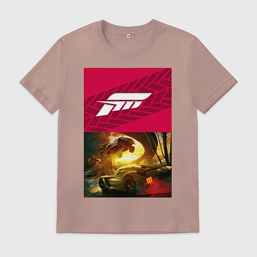 Мужская футболка FORZA HORIZON 5 TOYOTA II / Пыльно-розовый – фото 1
