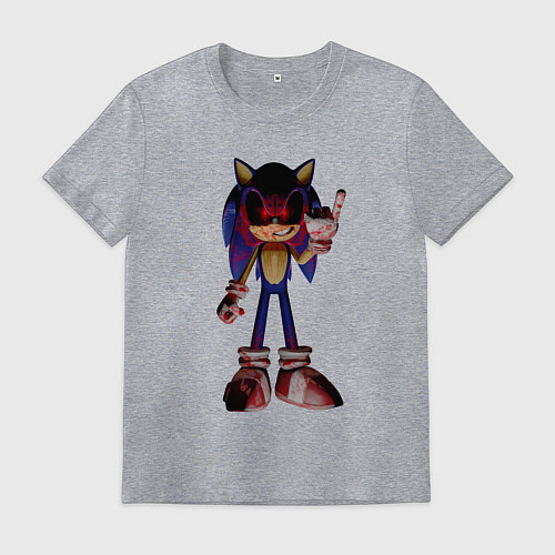 Мужская футболка Sonic Exe Gesture / Меланж – фото 1