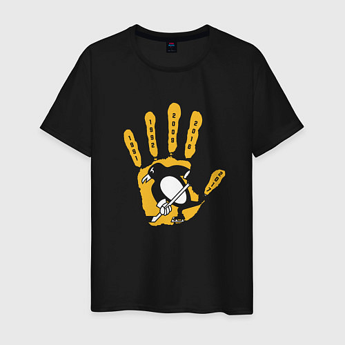 Мужская футболка Pittsburgh Penguins Питтсбург Пингвинз Кубок Стэнл / Черный – фото 1