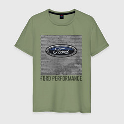 Футболка хлопковая мужская Ford Performance, цвет: авокадо