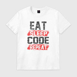 Мужская футболка EAT SLEEP CODE REPEAT