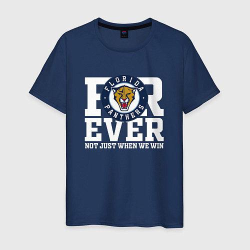 Мужская футболка Florida Panthers Флорида Пантерз FOREVER NOT JUST / Тёмно-синий – фото 1