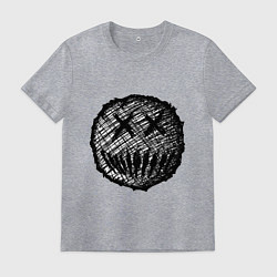 Мужская футболка Жуткая рожица пиксельная