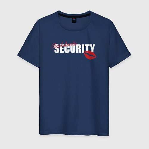 Мужская футболка Охрана девичник / Тёмно-синий – фото 1