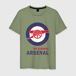 Футболка хлопковая мужская Arsenal The Gunners, цвет: авокадо