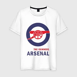 Футболка хлопковая мужская Arsenal The Gunners, цвет: белый