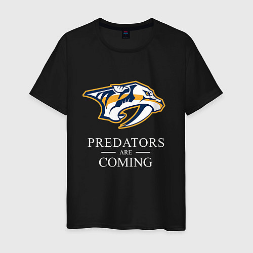 Мужская футболка Nashville Predators are Coming Нэшвилл Предаторз / Черный – фото 1