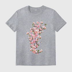 Мужская футболка Весна Цветущая сакура Japan