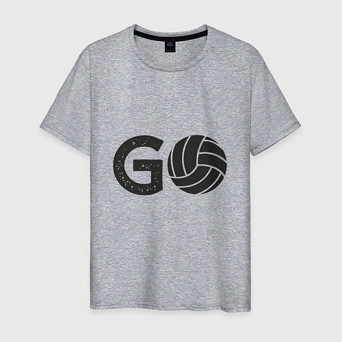 Мужская футболка Go Volleyball / Меланж – фото 1