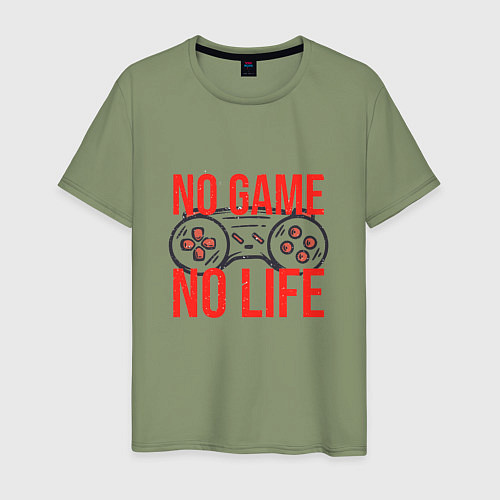Мужская футболка No game no life / Авокадо – фото 1