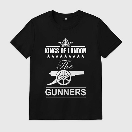 Мужская футболка Arsenal The king of London Арсенал / Черный – фото 1