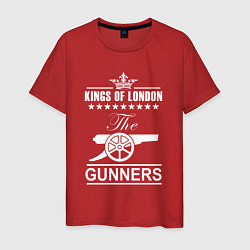 Футболка хлопковая мужская Arsenal The king of London Арсенал, цвет: красный
