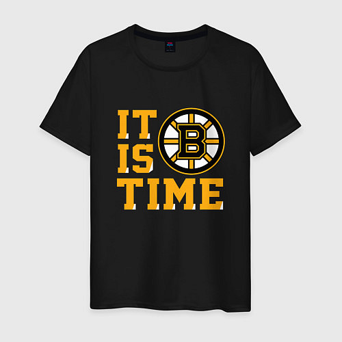 Мужская футболка It Is Boston Bruins Time, Бостон Брюинз / Черный – фото 1