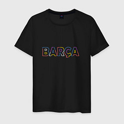 Футболка хлопковая мужская FC Barcelona - Multicolor 2022 Barca, цвет: черный