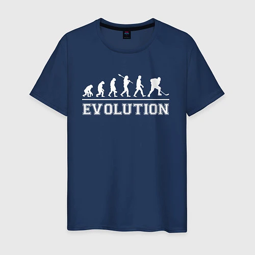 Мужская футболка HOCKEY EVOLUTION ХОККЕЙ ЭВОЛЮЦИЯ / Тёмно-синий – фото 1