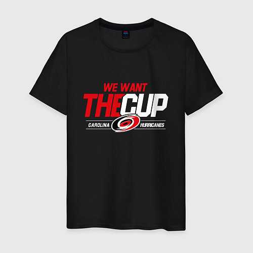 Мужская футболка Carolina Hurricanes we want the cup Каролина Харри / Черный – фото 1