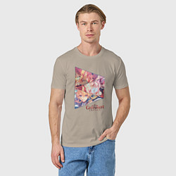 Футболка хлопковая мужская Барбара, Кли, Джинн, цвет: миндальный — фото 2