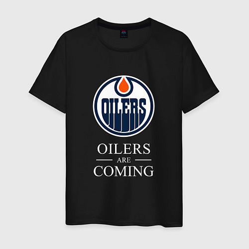 Мужская футболка Edmonton Oilers are coming Эдмонтон Ойлерз / Черный – фото 1