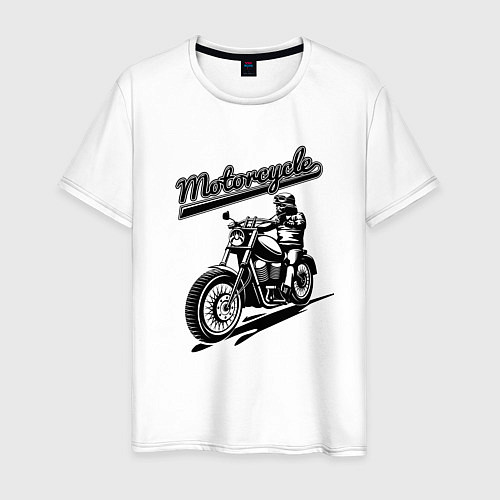 Мужская футболка Motorcycle Cool rider / Белый – фото 1