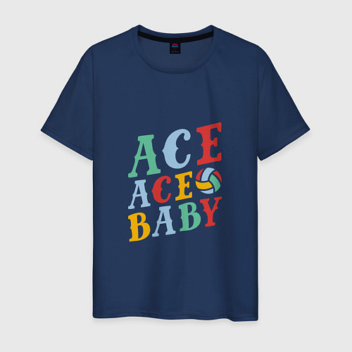 Мужская футболка Ace Ace Baby / Тёмно-синий – фото 1