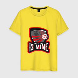 Футболка хлопковая мужская The Game Is Mine, цвет: желтый