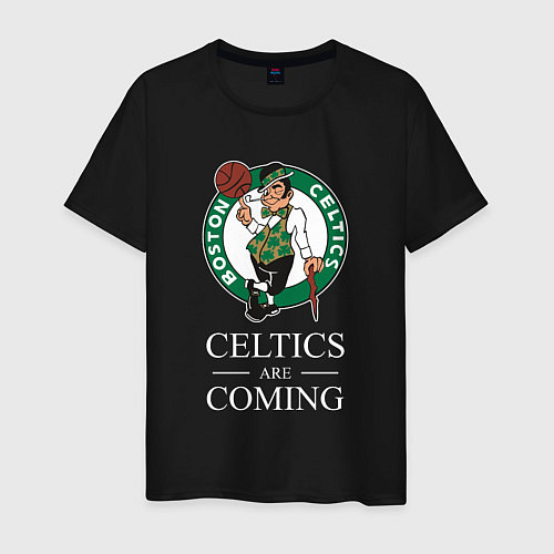Мужская футболка Boston Celtics are coming Бостон Селтикс / Черный – фото 1