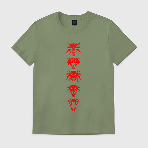 Мужская футболка ШКОЛА ВЕДЬМАКОВ THE WITCHER SCHOOL / Авокадо – фото 1