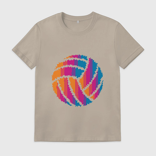 Мужская футболка Ball Volleyball / Миндальный – фото 1