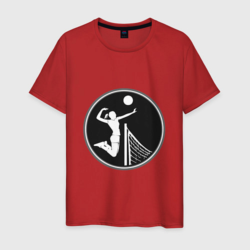 Мужская футболка Black Volleyball / Красный – фото 1